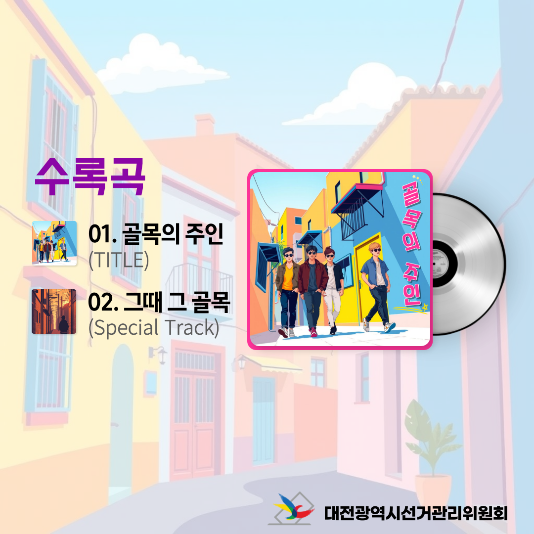 AI로 만든 두 번째 디지털 싱글 골목의 주인 앨범커버 AI로 만든 두 번째 디지털 싱글 골목의 주인 앨범커버